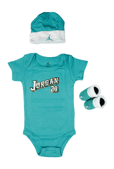 Jordan Baby Clothes 3 piece Set Teal Jordan 23 Size 0 6 Months
