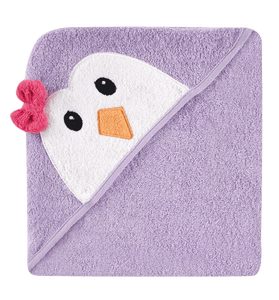 Luvable Friends Animal Face Hooded Woven Terry Baby Towel