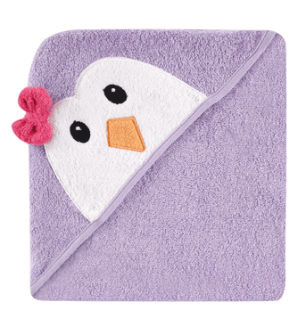 Luvable Friends Animal Face Hooded Woven Terry Baby Towel