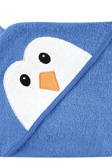 Luvable Friends Animal Face Hooded Woven Terry Baby Towel