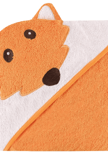 Luvable Friends Animal Face Hooded Woven Terry Baby Towel