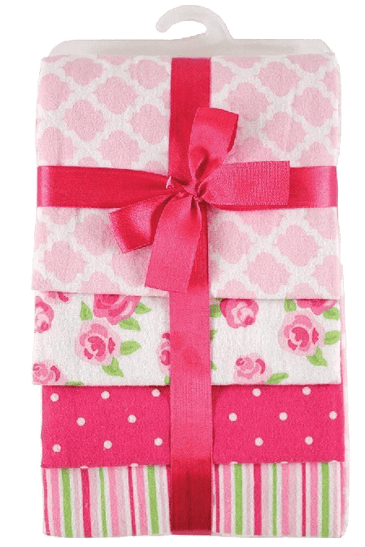 Luvable Friends Flannel Receiving Blankets, Balloons, 4 Count