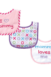 Luvable Friends I Love Mommy and Daddy Baby Bibs, Blue Daddy, 3 Count