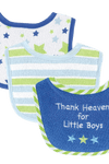 Luvable Friends I Love Mommy and Daddy Baby Bibs, Blue Daddy, 3 Count