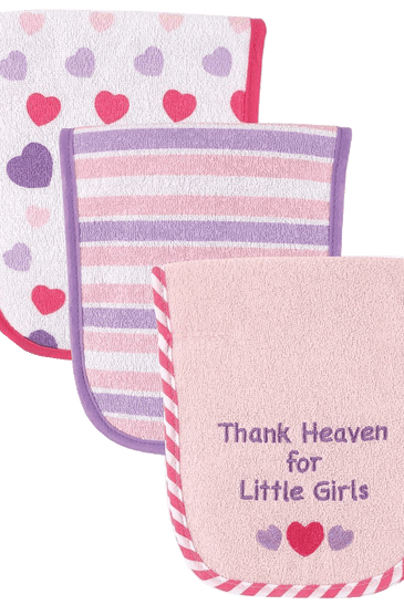 Luvable Friends Safari Themed Burp Cloths 3 Pack