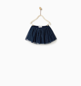 Shiny Polka Dot Tulle Skirt